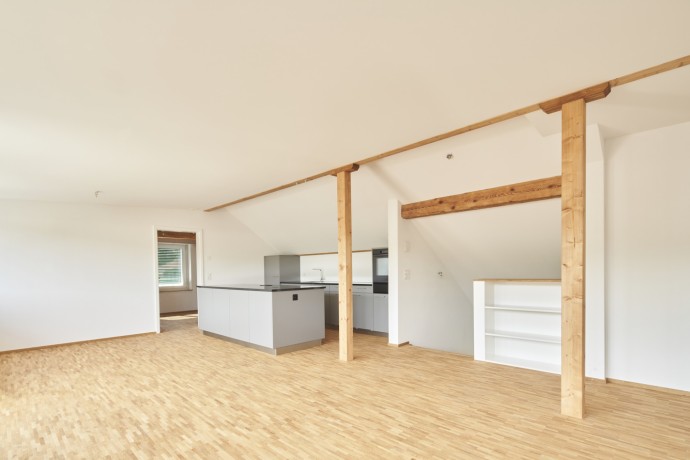 Cuisine ouverte dans l'appartement de 4.5 pièces